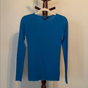 Pendleton Ribbed Crew Neck Peacock Blue Sweater